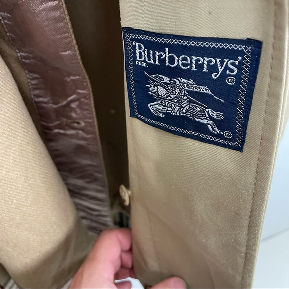 Vintage Burberry Trench Coat & Button Wool Men’s Size 8 Regular - Picture 5 of 7